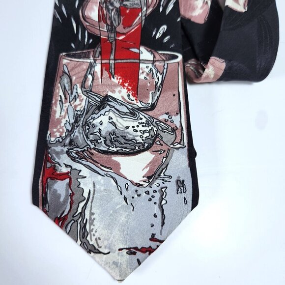 Giorgio Amarani Novelty Necktie Drink Cocktail Tie all over Print - Picture 4 of 7